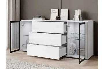 Gammel Skjenk 150x40 cm - Svart - Oppbevaring - Oppbevaringsmøbler - Sideboard & skjenk