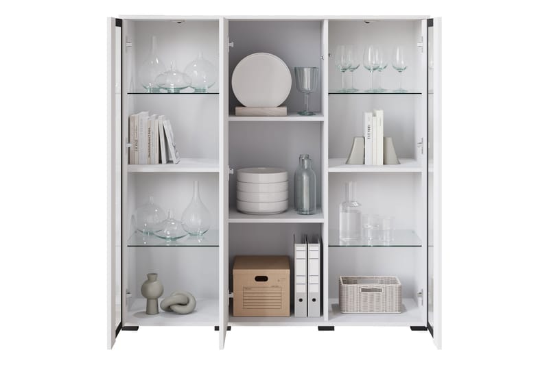 Gammelt Highboard - Brun/Hvit - Oppbevaring - Oppbevaringsmøbler - Sideboard & skjenk
