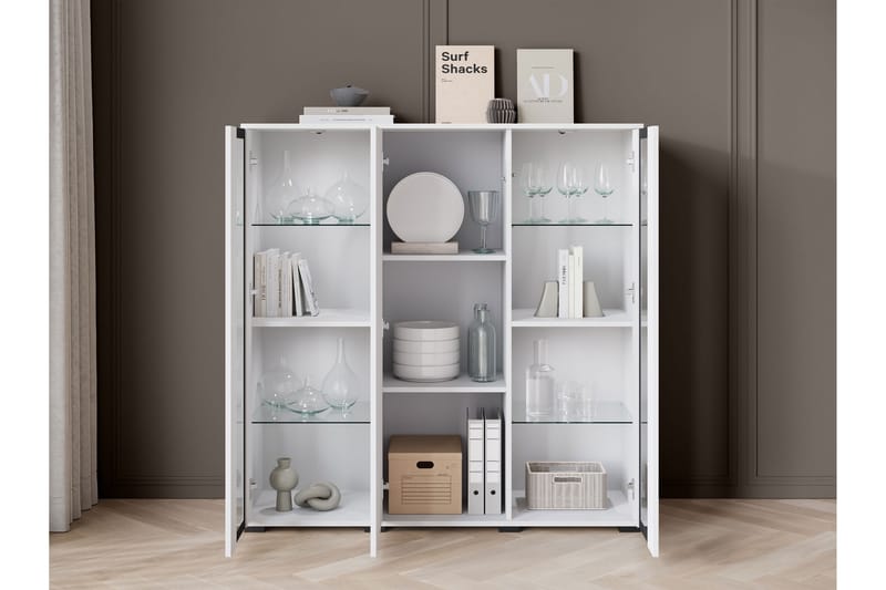 Gammelt Highboard - Brun/Hvit - Oppbevaring - Oppbevaringsmøbler - Sideboard & skjenk
