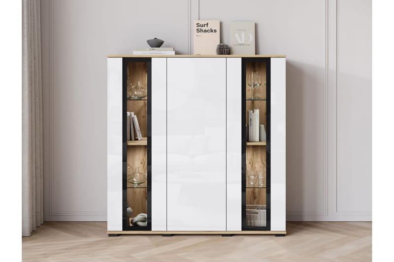 Gammelt Highboard - Brun/Hvit - Oppbevaring - Oppbevaringsmøbler - Sideboard & skjenk