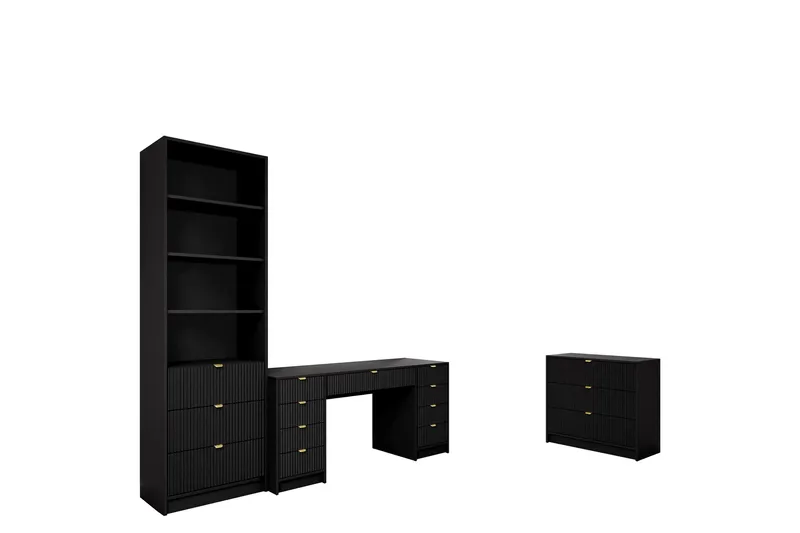 Gudelia Møbelsett Til Stue, Svart