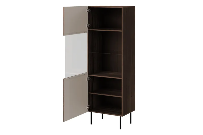 Hammarstrand TV Møbelsett Stue - Valnøtt / Svart / Ribbet Tre - Oppbevaring - Oppbevaringsmøbler - Møbelsett til stue