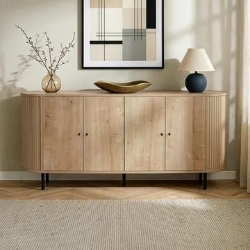 Haulover Konsollbord 180 cm - Sapphire Oak/Svart - Oppbevaring - Oppbevaringsmøbler - Sideboard & skjenk