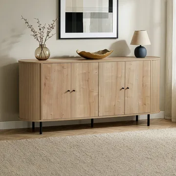 Haulover Konsollbord 180 cm - Sapphire Oak/Svart - Oppbevaring - Oppbevaringsmøbler - Sideboard & skjenk