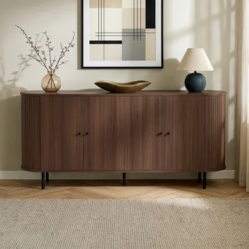 Haulover Konsollbord 180 cm - Valnøtt/Svart - Oppbevaring - Oppbevaringsmøbler - Sideboard & skjenk