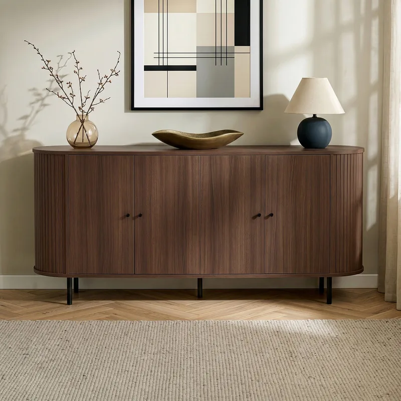 Haulover Konsollbord 180 cm - Valnøtt/Svart - Oppbevaring - Oppbevaringsmøbler - Sideboard & skjenk
