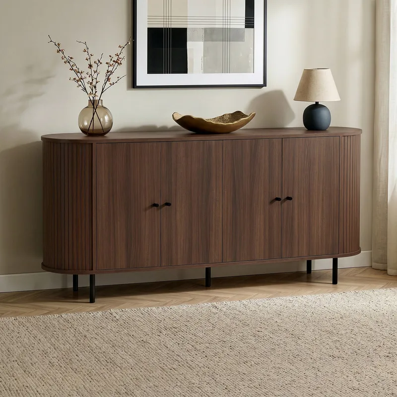 Haulover Konsollbord 180 cm - Valnøtt/Svart - Oppbevaring - Oppbevaringsmøbler - Sideboard & skjenk