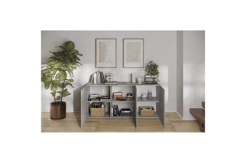 Hawell Skjenk 181 cm - Grå - Oppbevaring - Oppbevaringsmøbler - Sideboard & skjenk