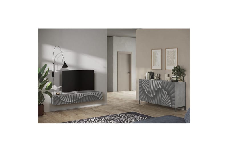 Hawell Skjenk 181 cm - Grå - Oppbevaring - Oppbevaringsmøbler - Sideboard & skjenk