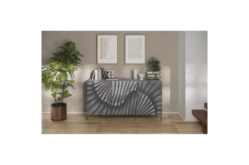 Hawell Skjenk 181 cm - Grå - Oppbevaring - Oppbevaringsmøbler - Sideboard & skjenk