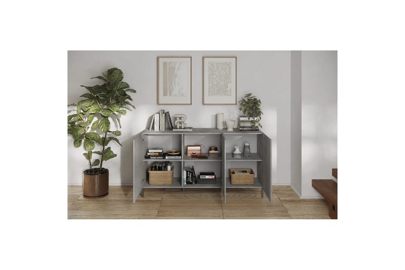 Hawell Skjenk 181 cm - Grå - Oppbevaring - Oppbevaringsmøbler - Sideboard & skjenk