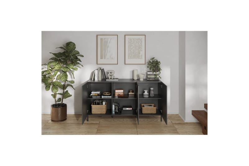 Hawell Skjenk 181 cm - Mørk grå - Oppbevaring - Oppbevaringsmøbler - Sideboard & skjenk