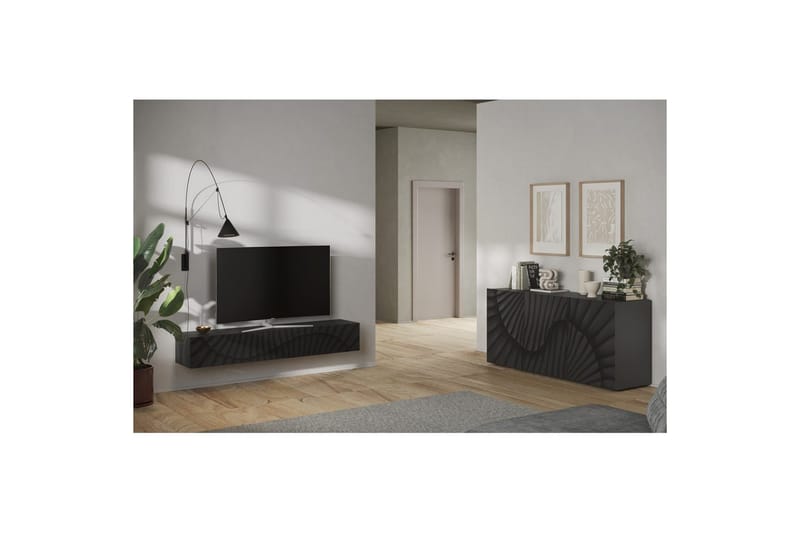 Hawell Skjenk 181 cm - Mørk grå - Oppbevaring - Oppbevaringsmøbler - Sideboard & skjenk