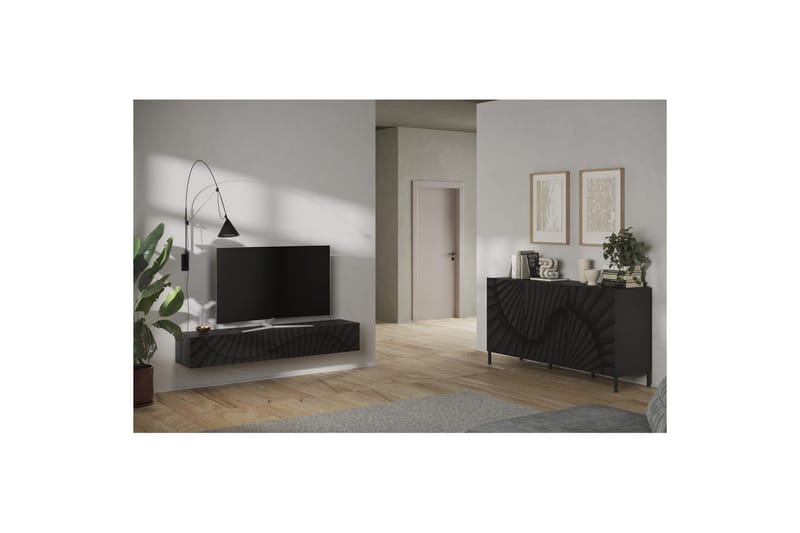 Hawell Skjenk 181 cm - Mørk grå - Oppbevaring - Oppbevaringsmøbler - Sideboard & skjenk