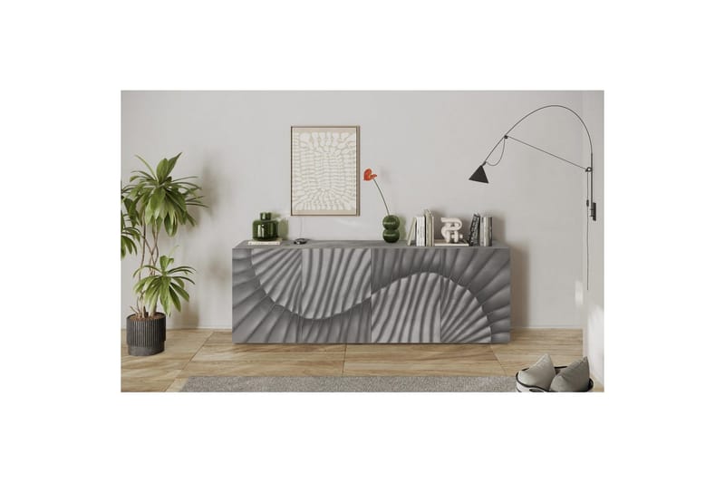 Hawell Skjenk 241 cm - Grå - Oppbevaring - Oppbevaringsmøbler - Sideboard & skjenk