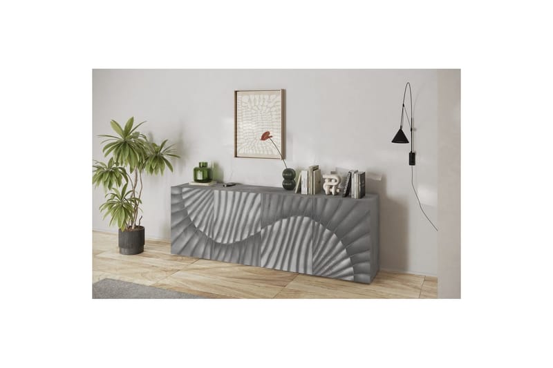 Hawell Skjenk 241 cm - Grå - Oppbevaring - Oppbevaringsmøbler - Sideboard & skjenk