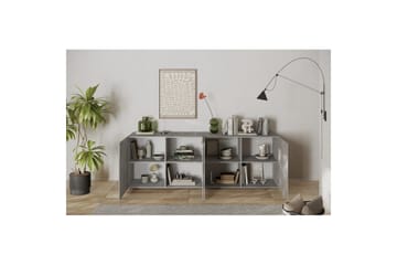 Hawell Skjenk 241 cm - Grå - Oppbevaring - Oppbevaringsmøbler - Sideboard & skjenk