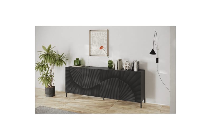 Hawell Skjenk 241 cm - Mørk grå - Oppbevaring - Oppbevaringsmøbler - Sideboard & skjenk