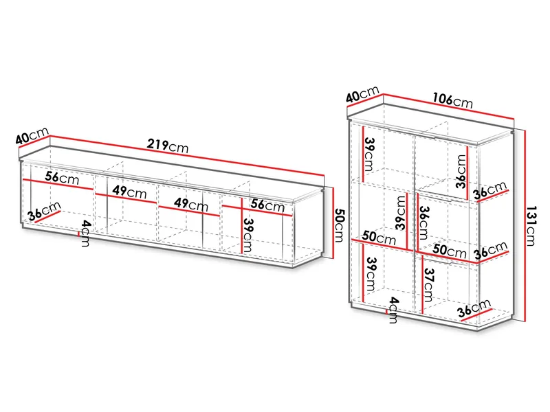 Hilafin Møbelsett for Stue - Oppbevaring - Oppbevaringsmøbler - Møbelsett til stue