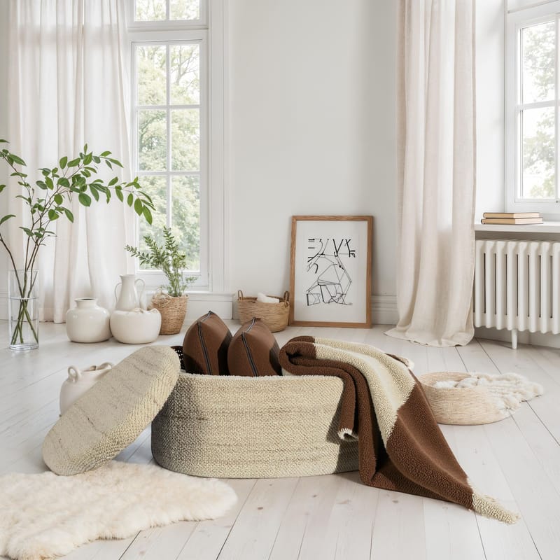Ivoara krakk 81 cm oval - brunbeige - Oppbevaring - Oppbevaringsmøbler - Oppbevaringskiste & sengekiste