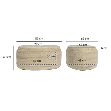 Ivoara krakk 81 cm oval - brunbeige - Oppbevaring - Oppbevaringsmøbler - Oppbevaringskiste & sengekiste