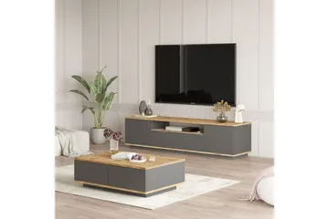 Jaivind Møbelsett for Stue - Brun/Antrasitt - Oppbevaring - Oppbevaringsmøbler - Møbelsett til stue