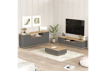 Jaivind Møbelsett for Stue - Brun/Antrasitt - Oppbevaring - Oppbevaringsmøbler - Møbelsett til stue