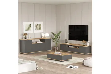 Jaivind Møbelsett for Stue - Brun/Antrasitt - Oppbevaring - Oppbevaringsmøbler - Møbelsett til stue