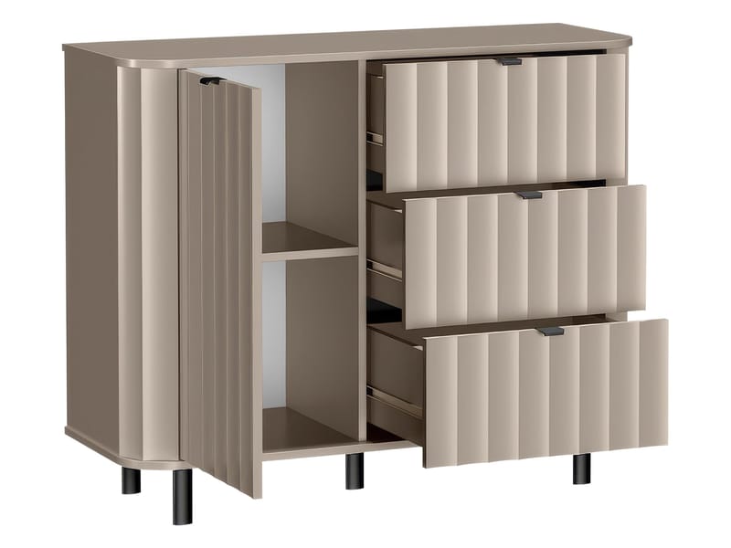 Joriel Skjenk 111 cm - Beige|svart - Oppbevaring - Oppbevaringsmøbler - Kommode