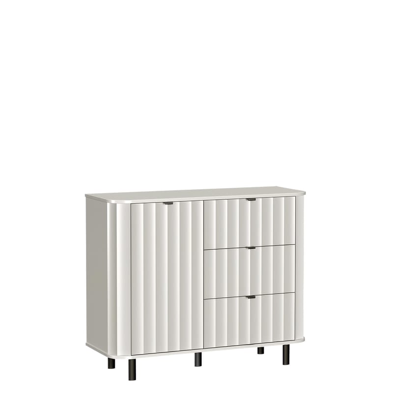Joriel Skjenk 111 cm, Hvit|svart