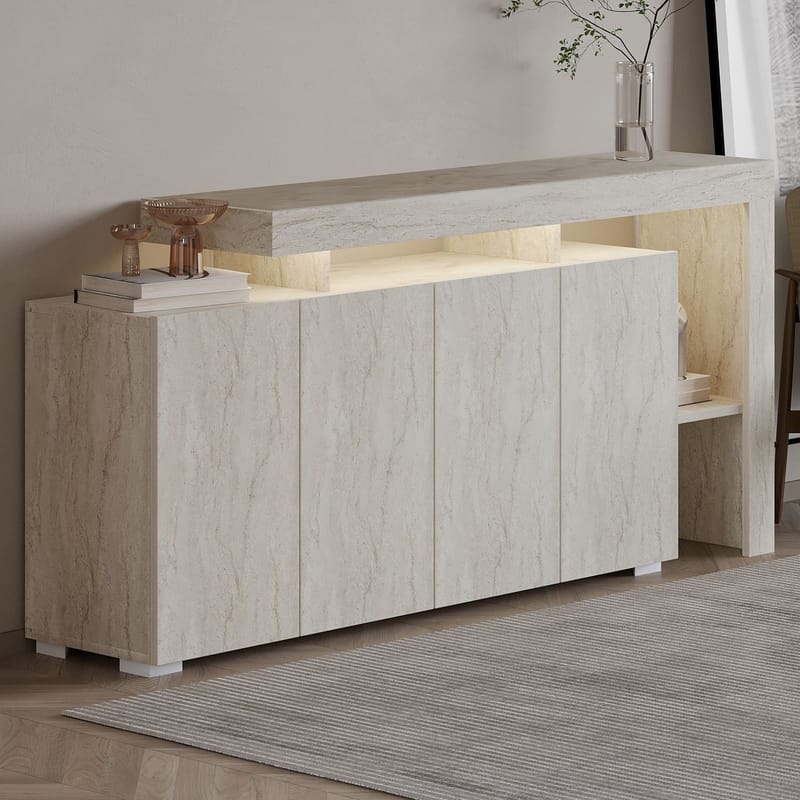 Jurukovo Konsollbord 170 cm - Travertin - Oppbevaring - Oppbevaringsmøbler - Sideboard & skjenk