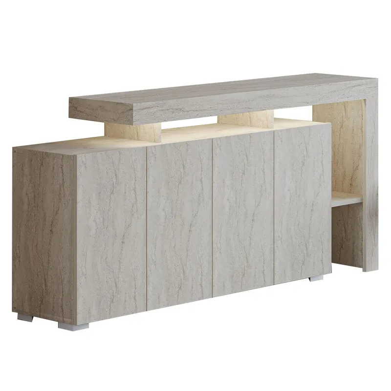 Jurukovo Konsollbord 170 cm - Travertin - Oppbevaring - Oppbevaringsmøbler - Sideboard & skjenk