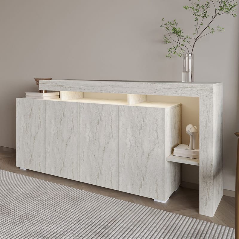 Jurukovo Konsollbord 170 cm - Travertin - Oppbevaring - Oppbevaringsmøbler - Sideboard & skjenk