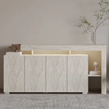 Jurukovo Konsollbord 170 cm - Travertin - Oppbevaring - Oppbevaringsmøbler - Sideboard & skjenk