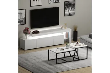 Jurukovo Møbelsett for Stue - Hvit - Oppbevaring - Oppbevaringsmøbler - Møbelsett til stue