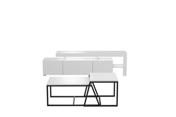 Jurukovo Møbelsett for Stue - Hvit - Oppbevaring - Oppbevaringsmøbler - Møbelsett til stue