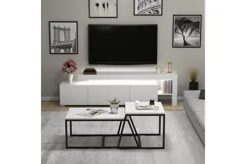 Jurukovo Møbelsett for Stue - Hvit - Oppbevaring - Oppbevaringsmøbler - Møbelsett til stue