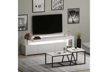 Jurukovo Møbelsett for Stue - Hvit - Oppbevaring - Oppbevaringsmøbler - Møbelsett til stue