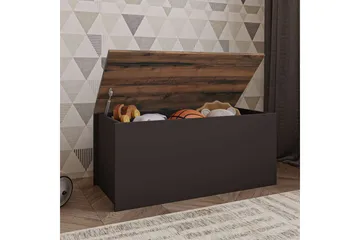 Kamiloba Hjørnekommode 90 cm - Antrasitt/Valnøtt - Oppbevaring - Oppbevaringsmøbler - Oppbevaringskiste & sengekiste