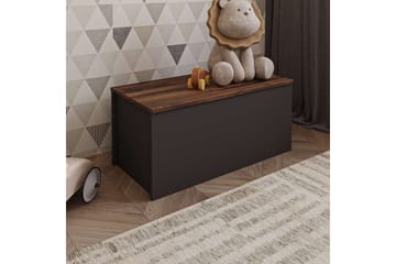 Kamiloba Hjørnekommode 90 cm - Antrasitt/Valnøtt - Oppbevaring - Oppbevaringsmøbler - Kommode