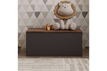 Kamiloba Hjørnekommode 90 cm - Antrasitt/Valnøtt - Oppbevaring - Oppbevaringsmøbler - Kommode