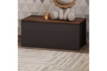 Kamiloba Hjørnekommode 90 cm - Antrasitt/Valnøtt - Oppbevaring - Oppbevaringsmøbler - Kommode