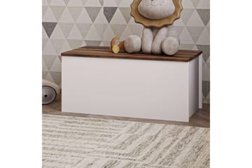 Kamiloba Hjørnekommode 90 cm - Hvit/Valnøtt - Oppbevaring - Oppbevaringsmøbler - Oppbevaringskiste & sengekiste