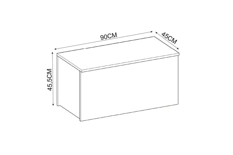 Kamiloba Hjørnekommode 90 cm - Hvit/Valnøtt - Oppbevaring - Oppbevaringsmøbler - Kommode