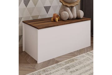 Kamiloba Hjørnekommode 90 cm - Hvit/Valnøtt - Oppbevaring - Oppbevaringsmøbler - Oppbevaringskiste & sengekiste