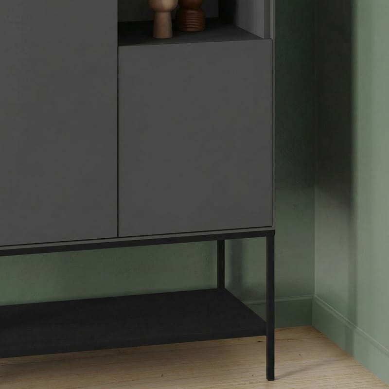 Kenvor Skjenk 90x125x40 cm - Antrasitt/Tre/Svart - Oppbevaring - Oppbevaringsmøbler - Sideboard & skjenk