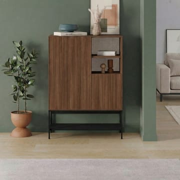 Kenvor Skjenk 90x125x40 cm - Milano Walnut, Wood Black, Black - Oppbevaring - Oppbevaringsmøbler - Sideboard & skjenk