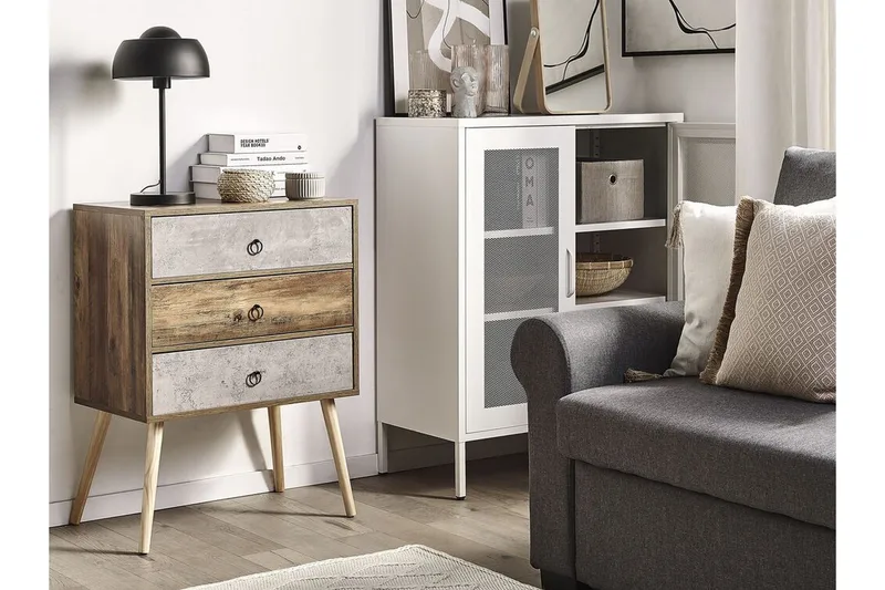 Abatley Kommode 60 cm - Mørkt Tre/Grå - Oppbevaring - Oppbevaringsmøbler - Kommode - Entrekommode