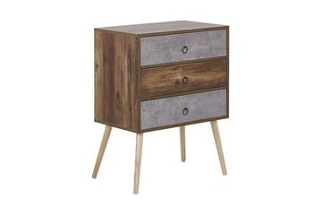 Kommode Birstall 60 cm - Mørkt Tre/Grå - Oppbevaring - Oppbevaringsmøbler - Kjøpmannsdisk
