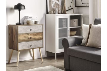 Kommode Birstall 60 cm - Mørkt Tre/Grå - Oppbevaring - Oppbevaringsmøbler - Kjøpmannsdisk
